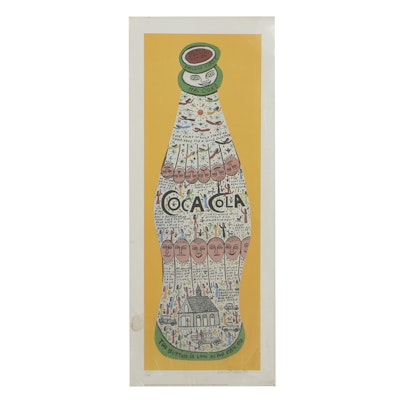Howard Finster Offset Lithograph on Paper "Coke Bottle" Howard Finster Offset Lithograph on Paper "Coke Bottle"
