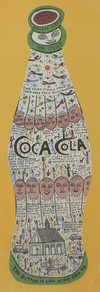 Howard Finster Offset Lithograph on Paper "Coke Bottle"
