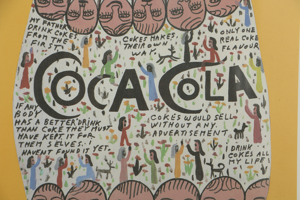 Howard Finster Offset Lithograph on Paper "Coke Bottle"