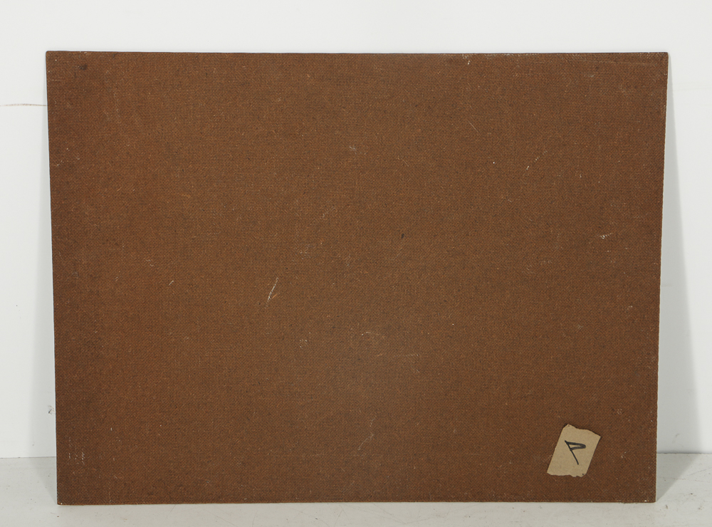 Edwin Zoller Oil Painting on Masonite Abstract Composition