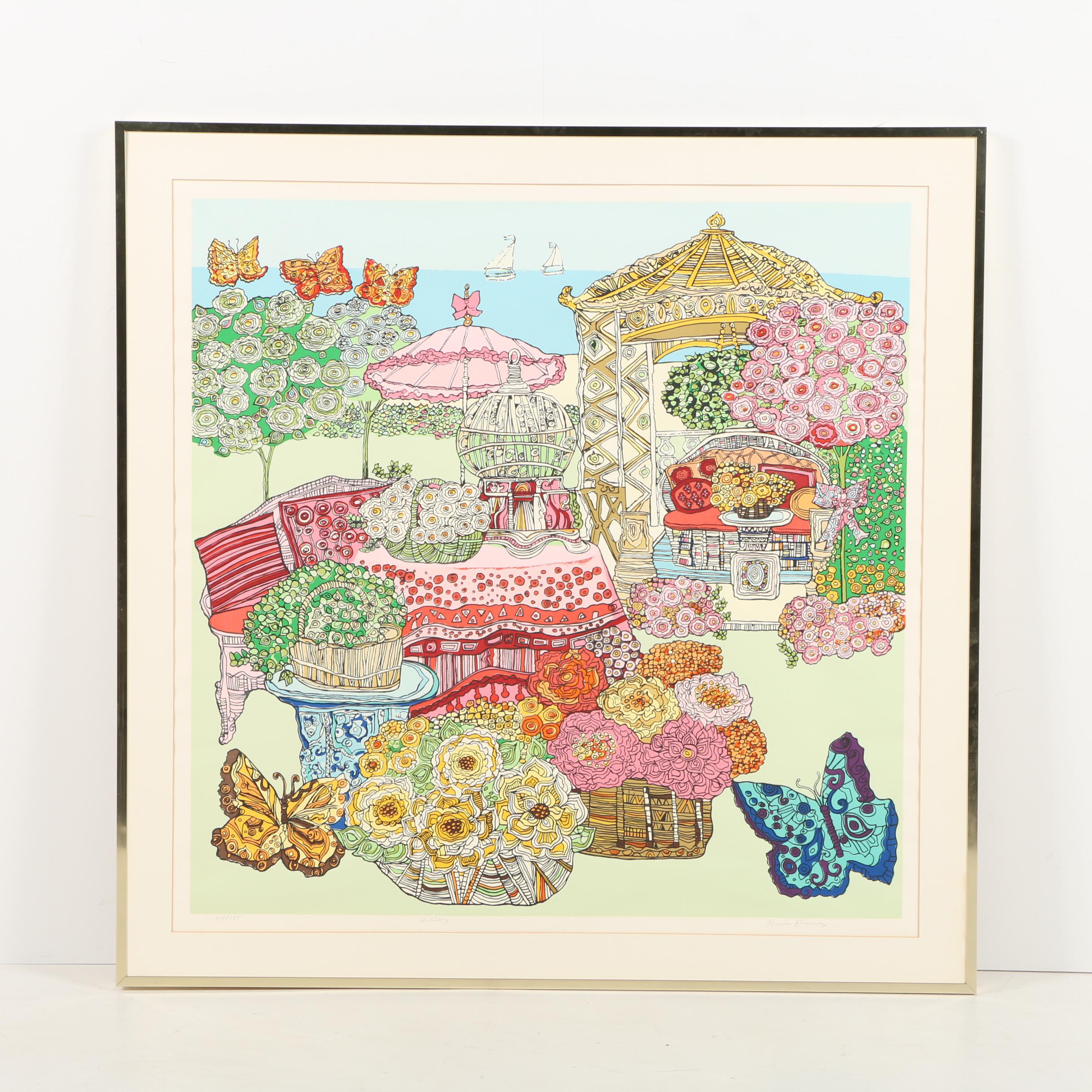 Renee Demsey Limited Edition Serigraph on Paper "Holiday"