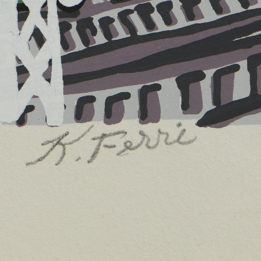 Kathleen Ferri Serigraph on Paper "Old Strip District"