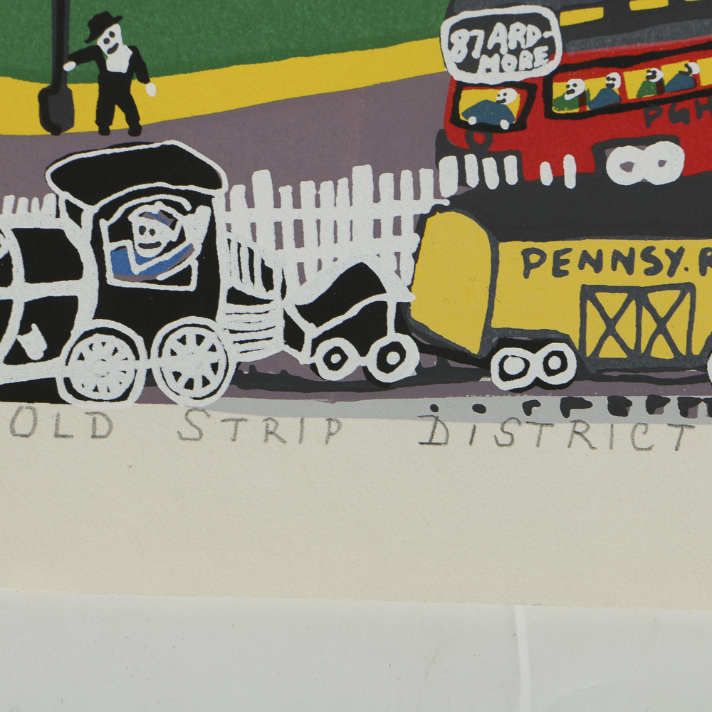Kathleen Ferri Serigraph on Paper "Old Strip District"