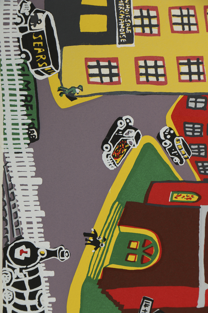 Kathleen Ferri Serigraph on Paper "Old Strip District"