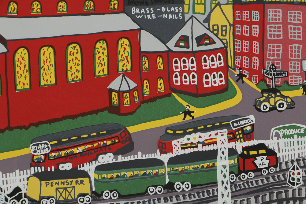 Kathleen Ferri Serigraph on Paper "Old Strip District"