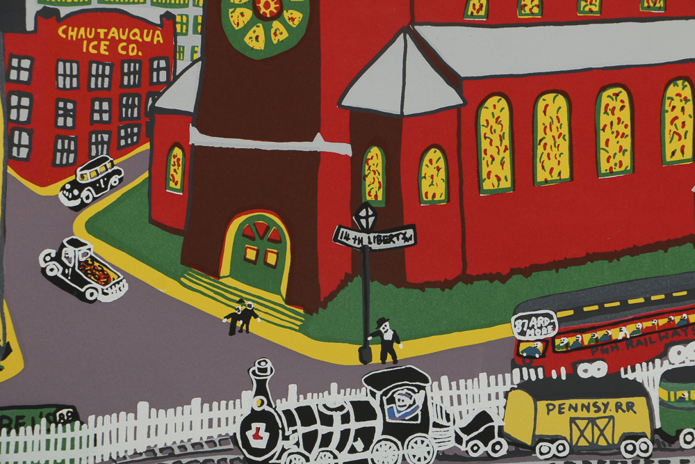 Kathleen Ferri Serigraph on Paper "Old Strip District"