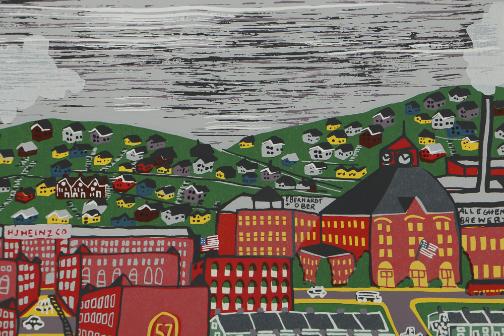 Kathleen Ferri Serigraph on Paper "Old Strip District"