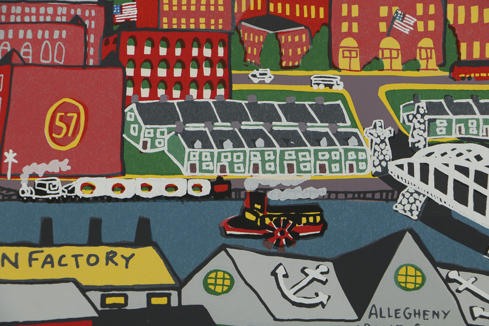 Kathleen Ferri Serigraph on Paper "Old Strip District"