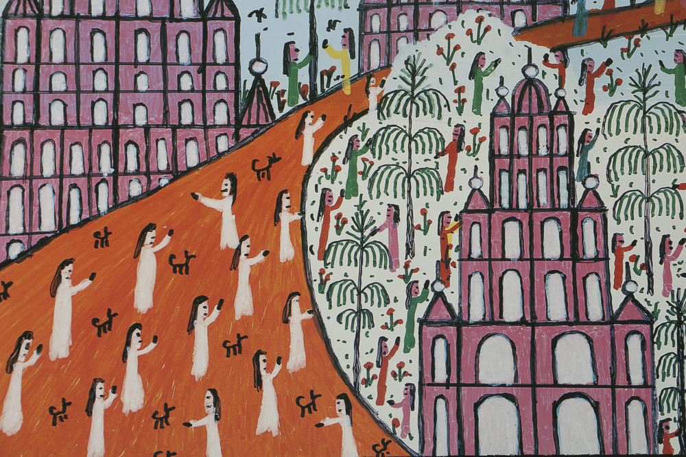 Howard Finster Offset Lithograph on Paper "Stairway to Heaven"