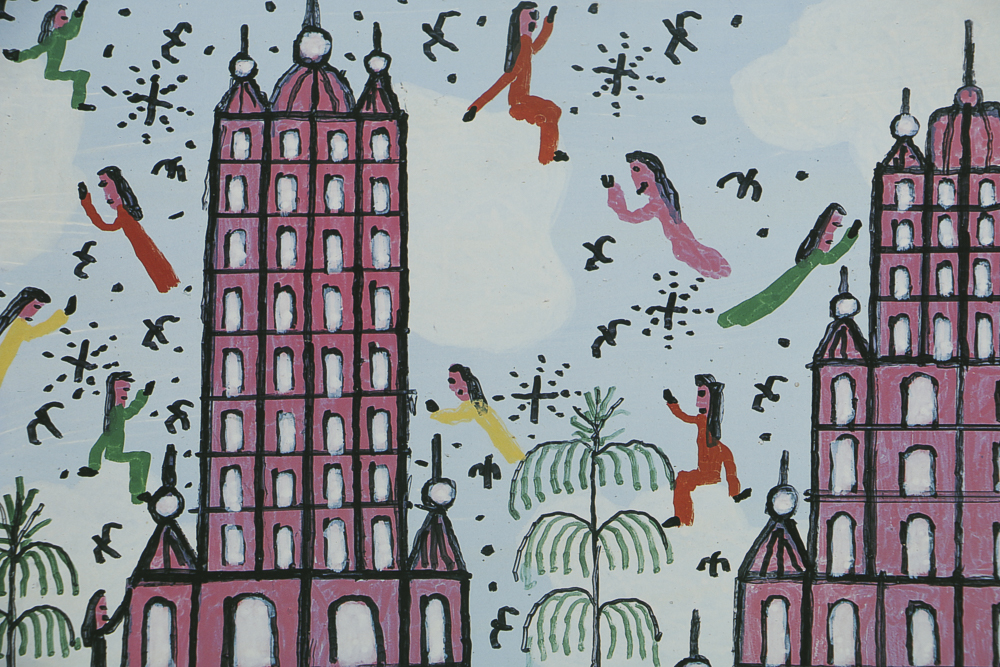 Howard Finster Offset Lithograph on Paper "Stairway to Heaven"