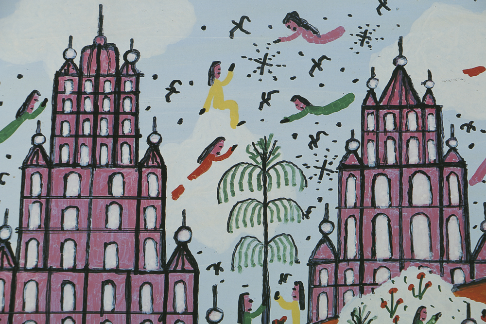 Howard Finster Offset Lithograph on Paper "Stairway to Heaven"