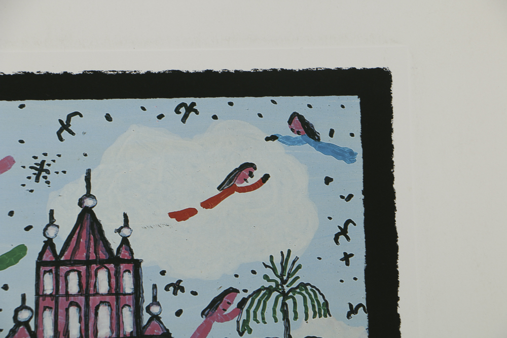 Howard Finster Offset Lithograph on Paper "Stairway to Heaven"