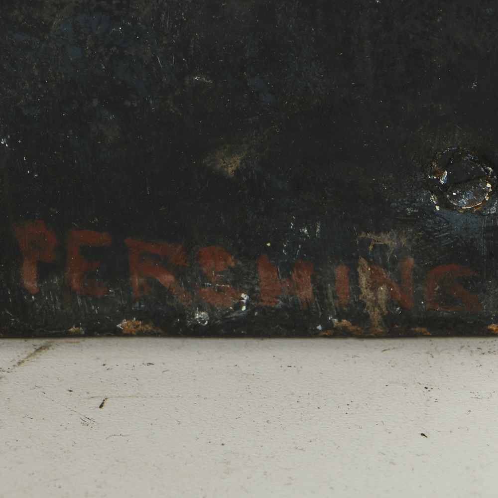 Louise Pershing Oil Painting on Wood Abstract Composition