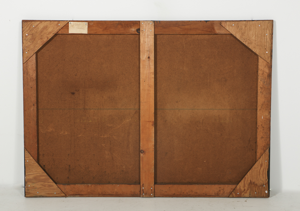 Louise Pershing Oil Painting on Wood Abstract Composition