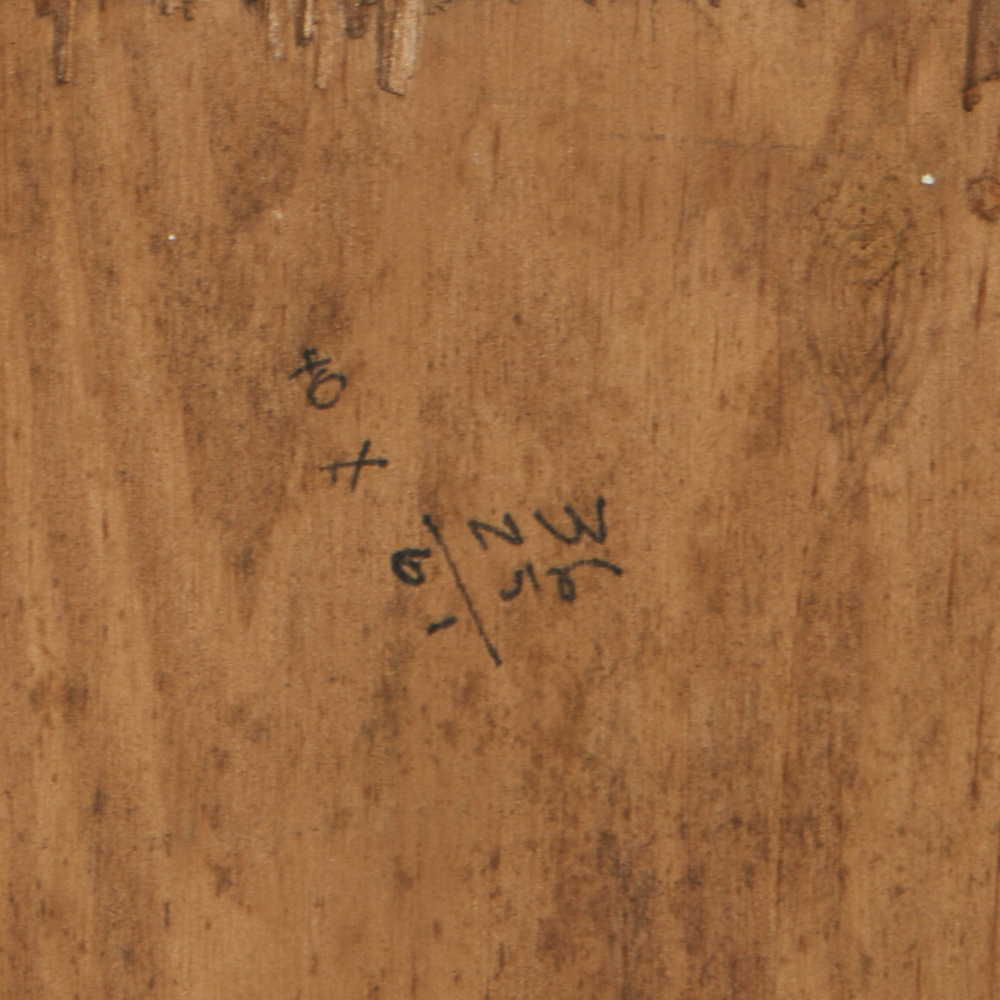 Louise Pershing Oil Painting on Wood Abstract Composition