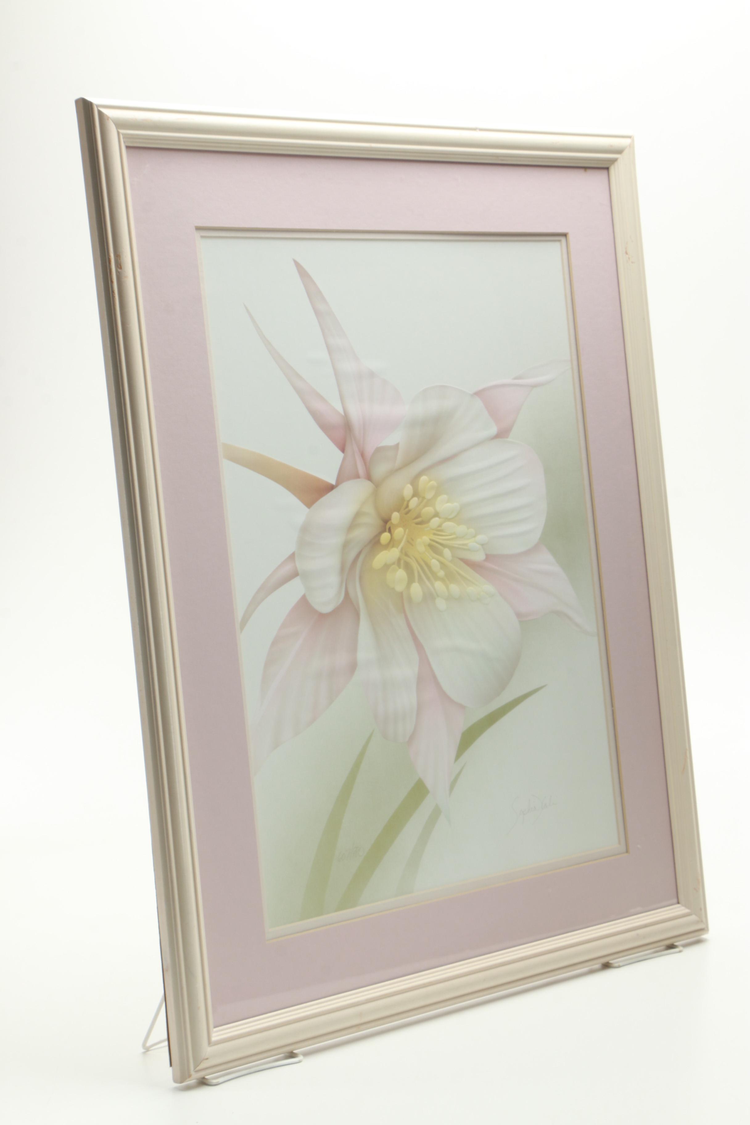 Sophia Kali Limited Edition Reproduction Print of a Columbine