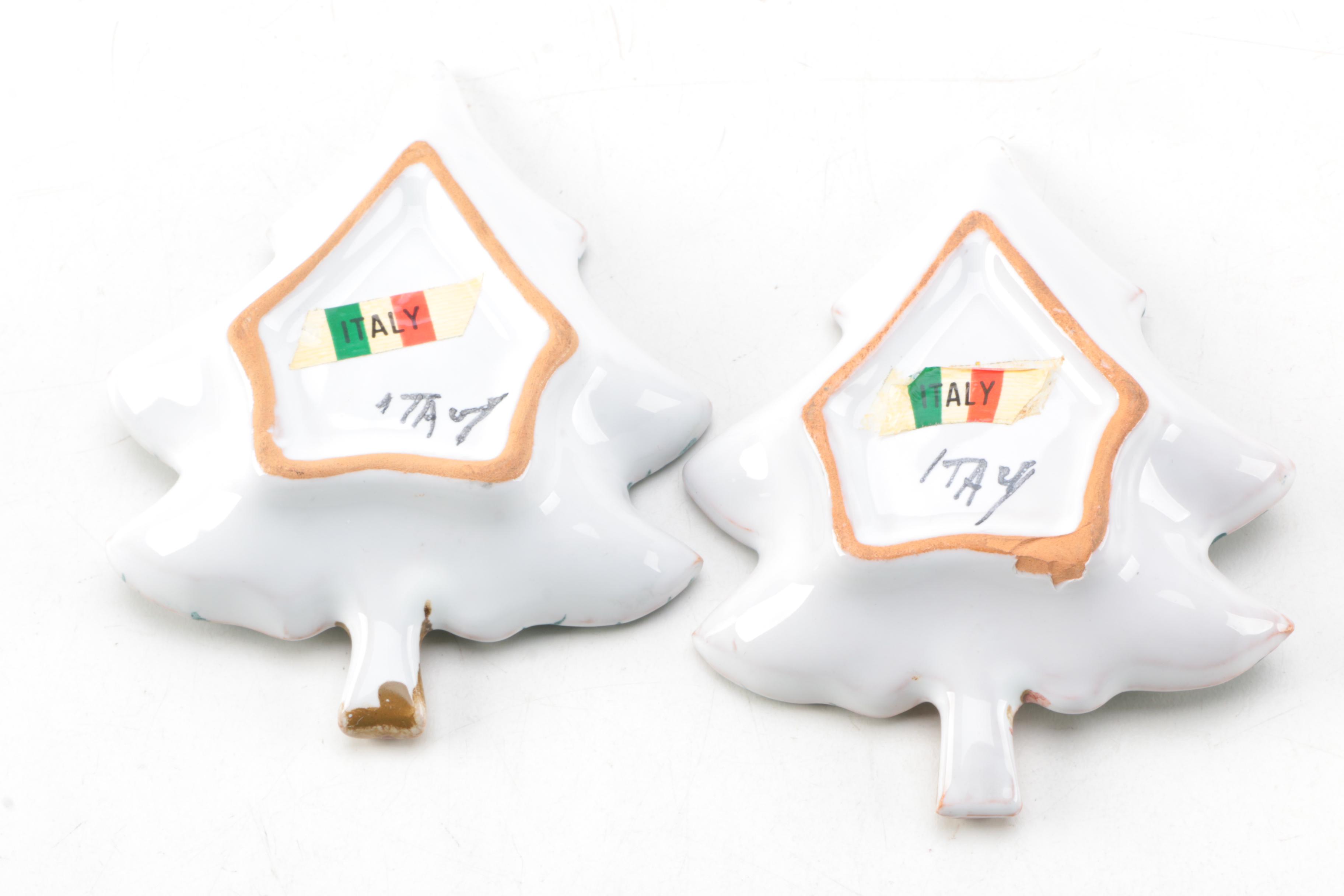 Vintage Italian Christmas Tree Plates