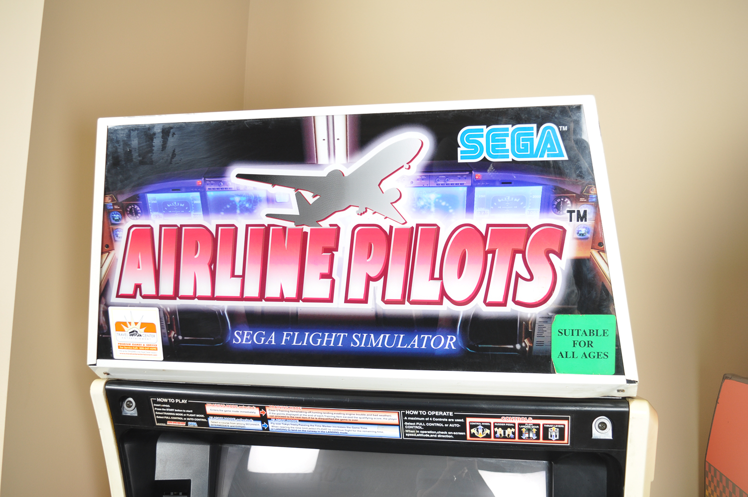 1999 Sega "Airline Pilots" Arcade Game