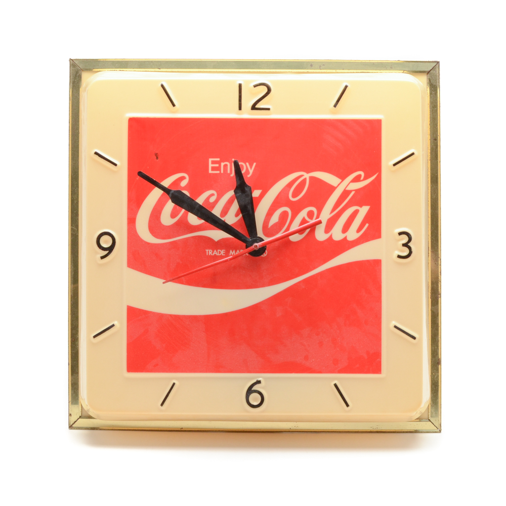 Circa 1970s Coca-Cola Light-Up Electric Clock