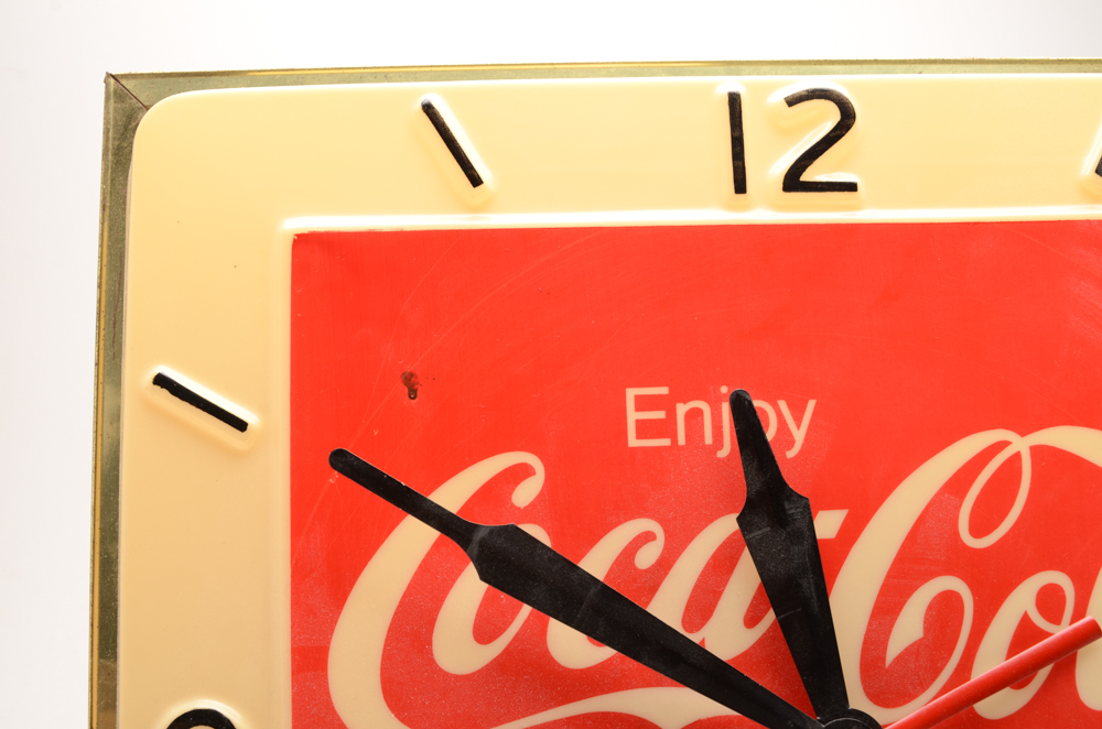 Circa 1970s Coca-Cola Light-Up Electric Clock
