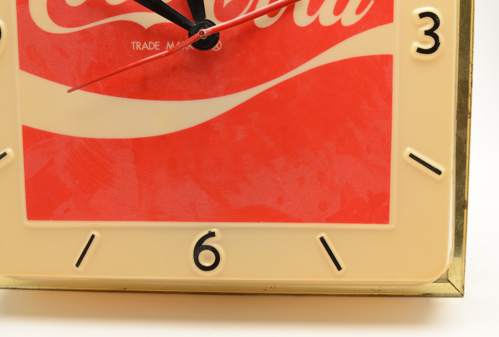 Circa 1970s Coca-Cola Light-Up Electric Clock