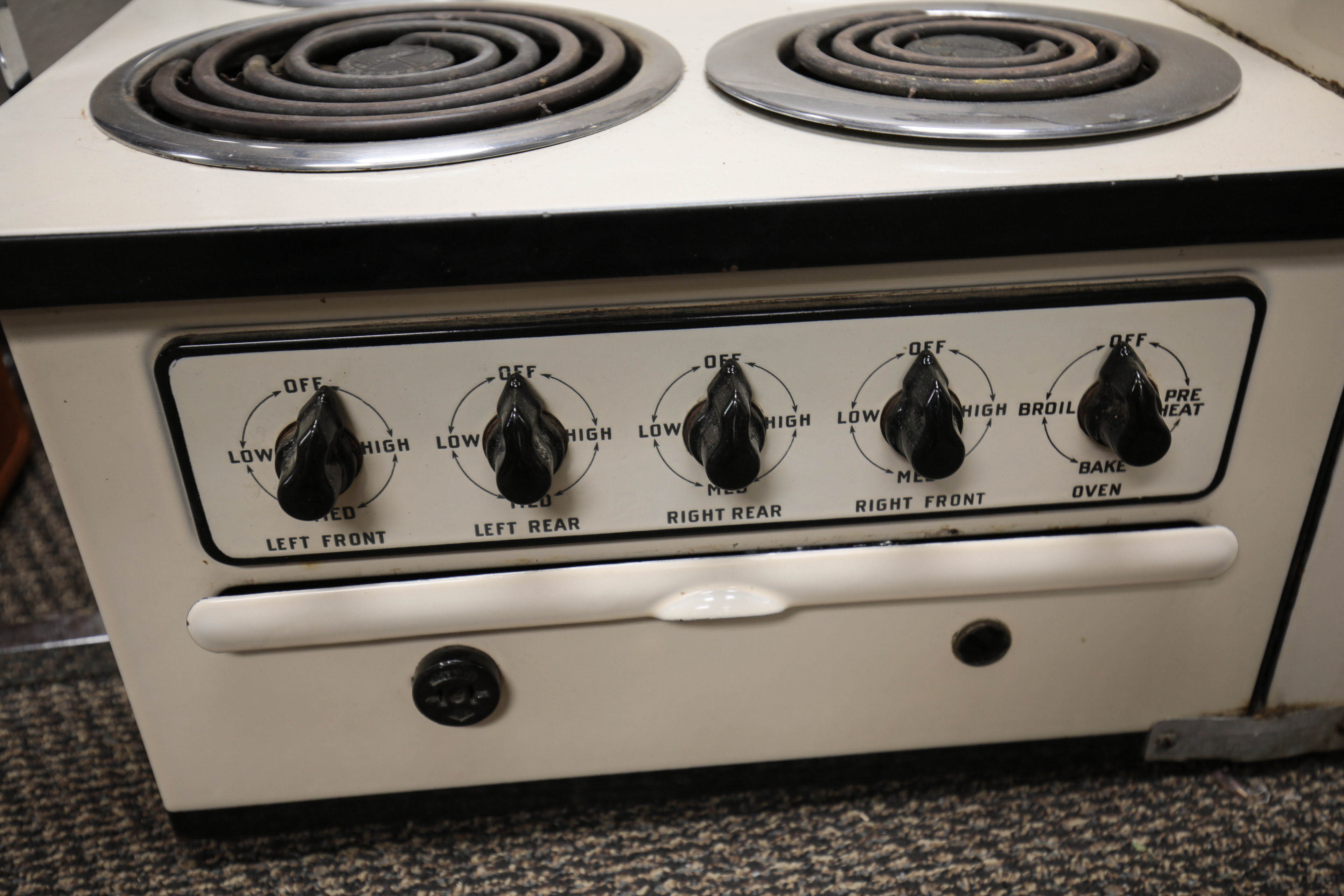Vintage Hotpoint L&H Electrics Enameled Range with Oven