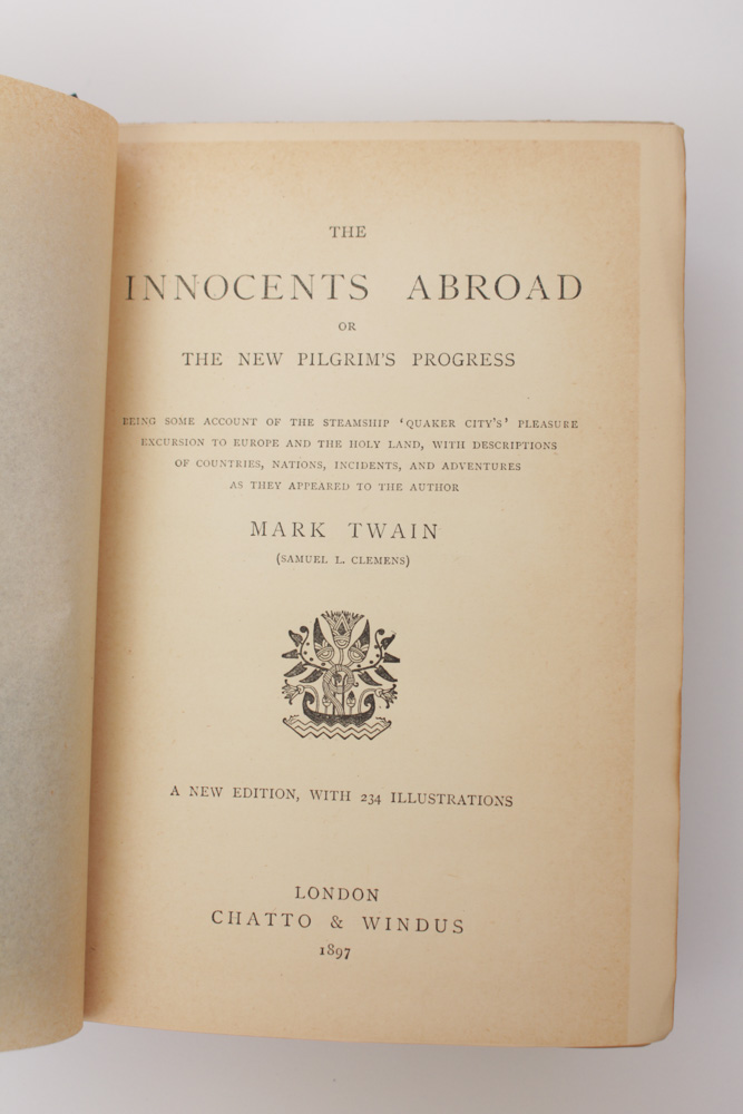 1897 Early Edition "Innocents Abroad" by Mark Twain