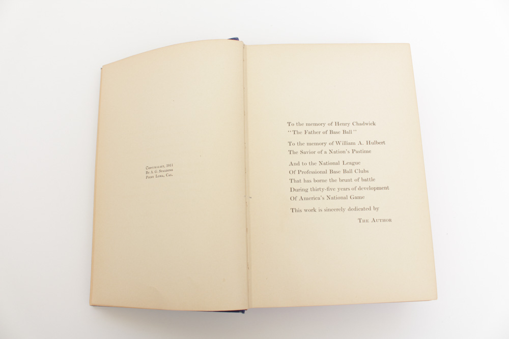 1911 First Edition "America's National Game" by A.G. Spalding