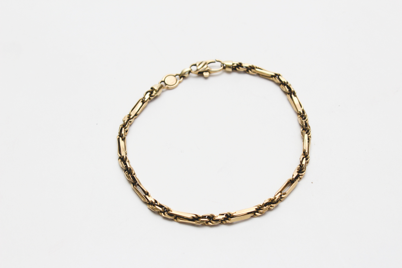 14K Yellow Gold Chain Bracelet