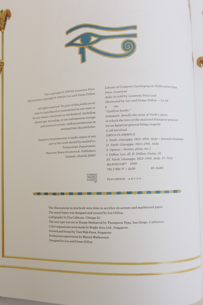 Two First Edition Copies of "Aïda" by Leontyne Price