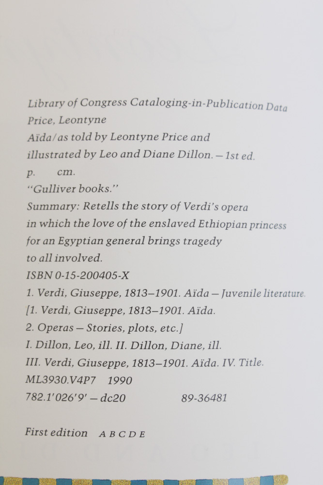 Two First Edition Copies of "Aïda" by Leontyne Price