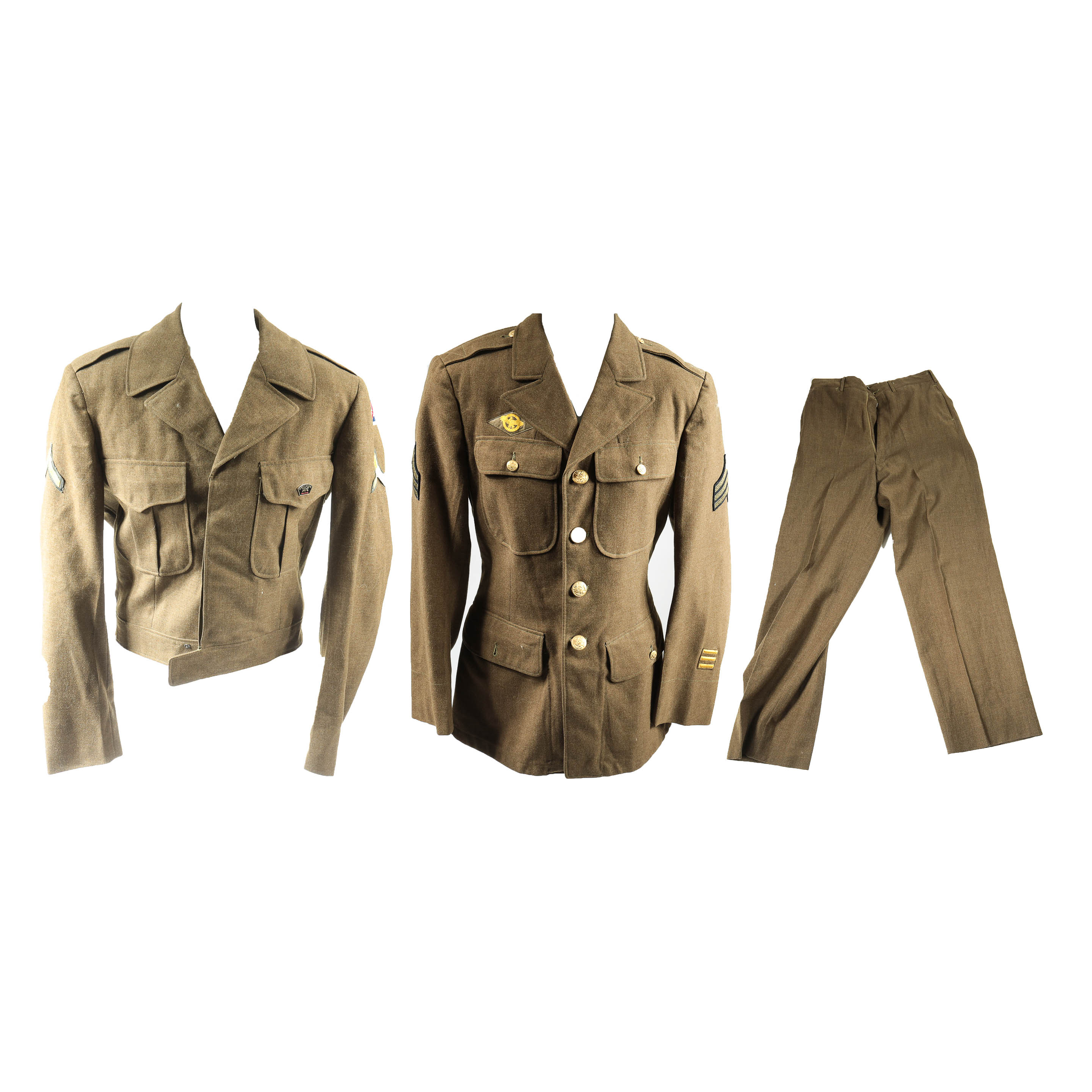 Vintage U.S. Army Uniform Jackets and Pants with Insignia