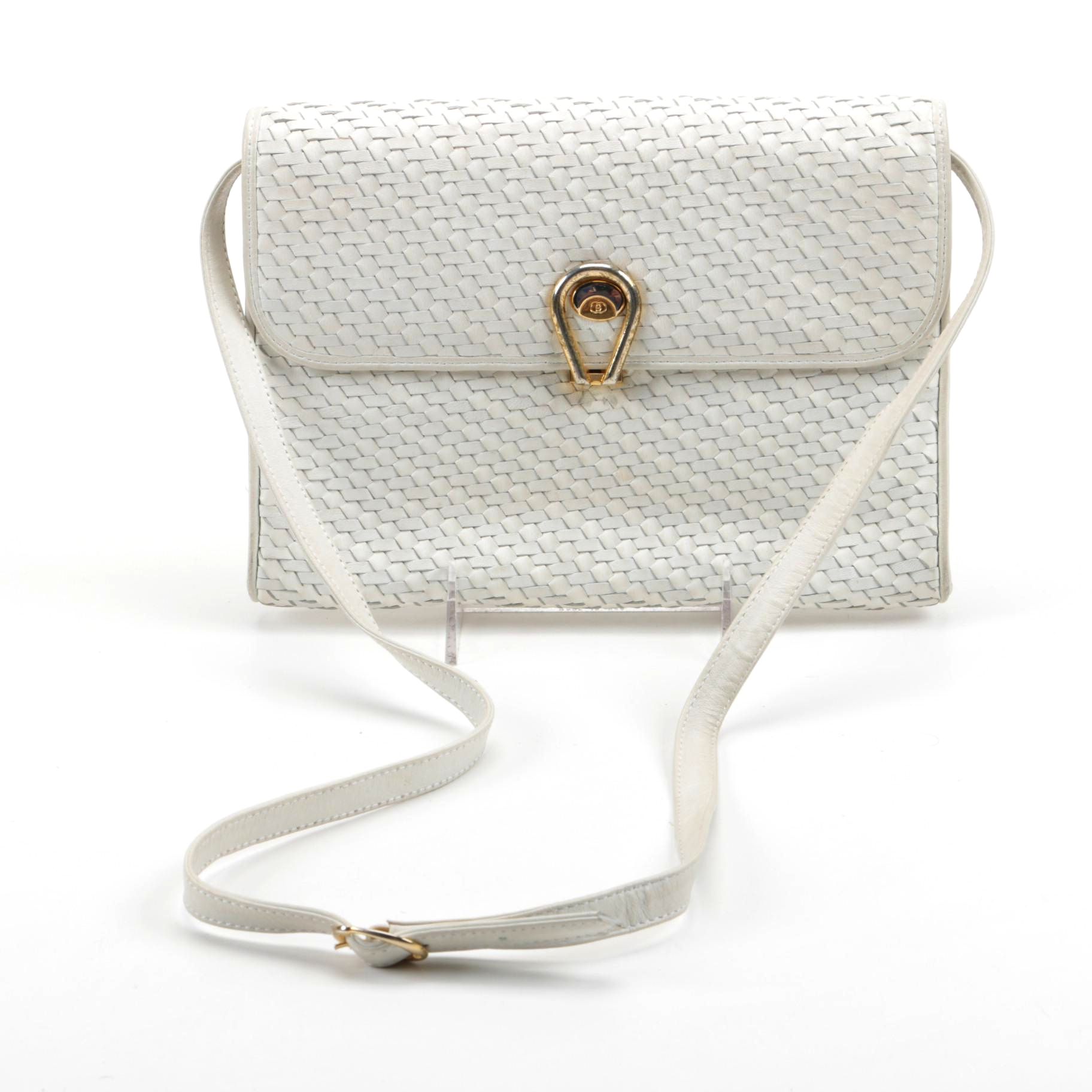 Vintage Gucci Woven Leather Handbag