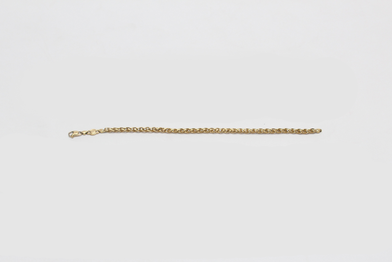 18K Yellow Gold Cable Chain Link Bracelet