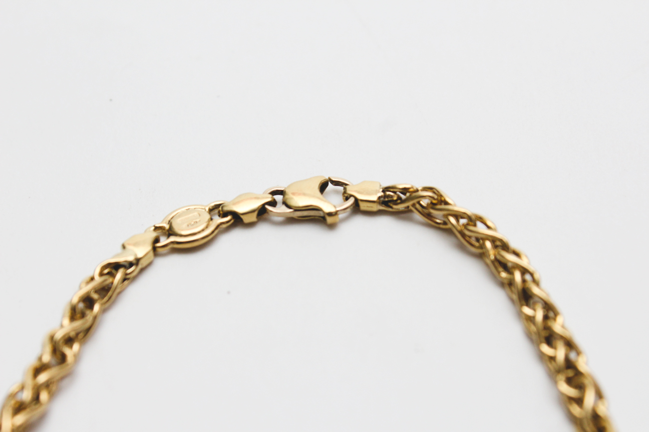 18K Yellow Gold Cable Chain Link Bracelet