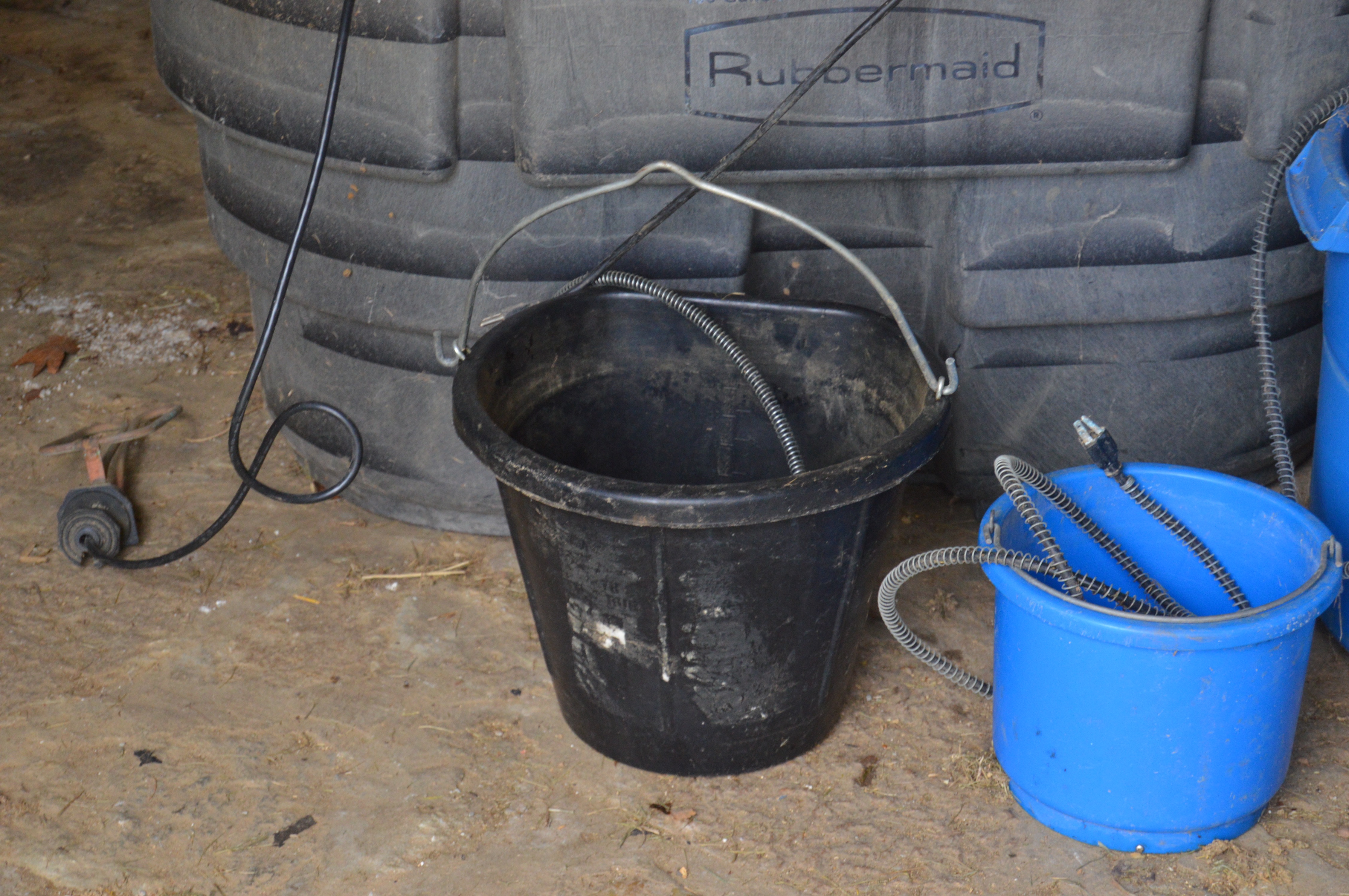 Horse Feeding Troughs with Electric Heating Elements