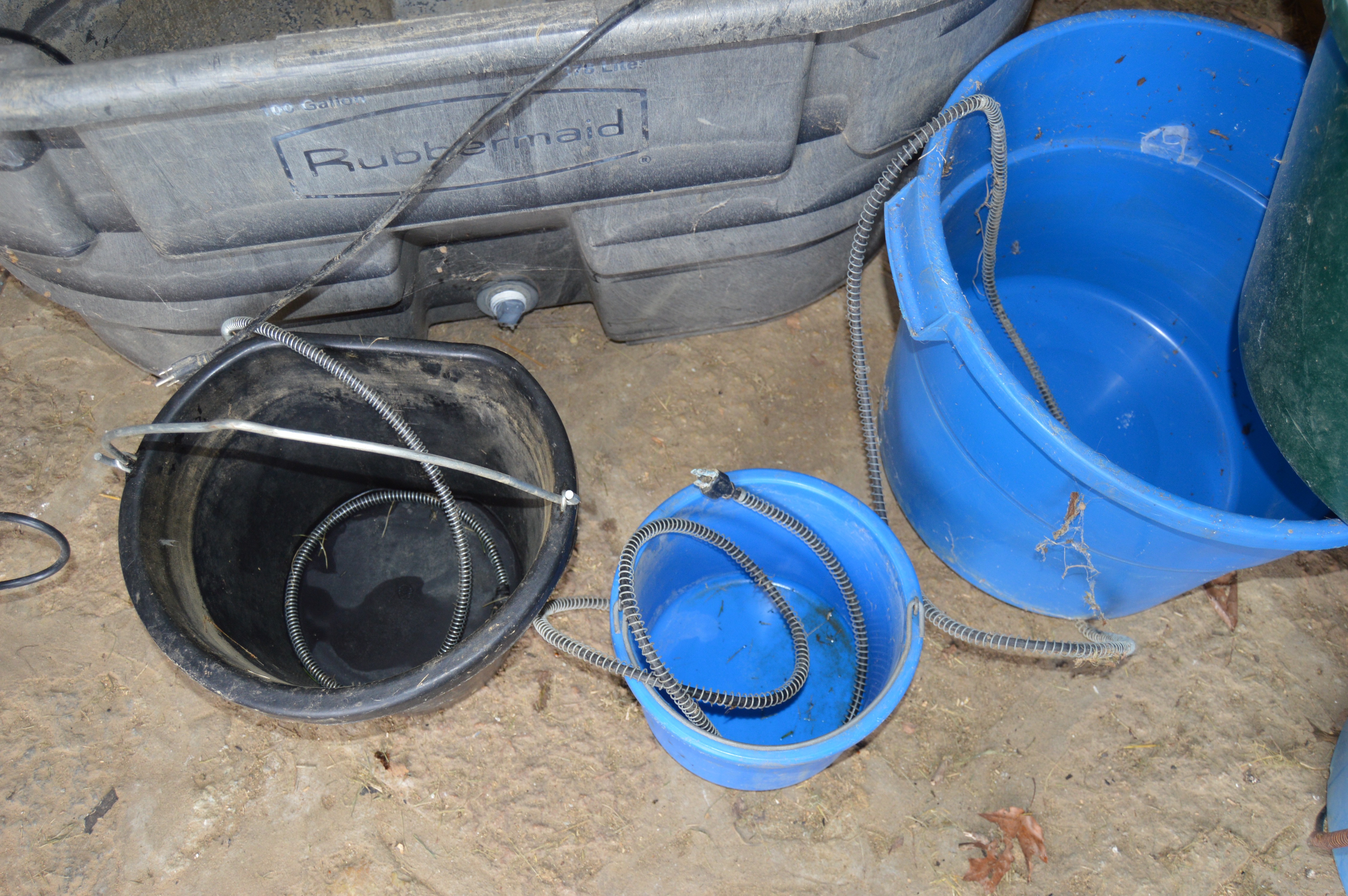 Horse Feeding Troughs with Electric Heating Elements