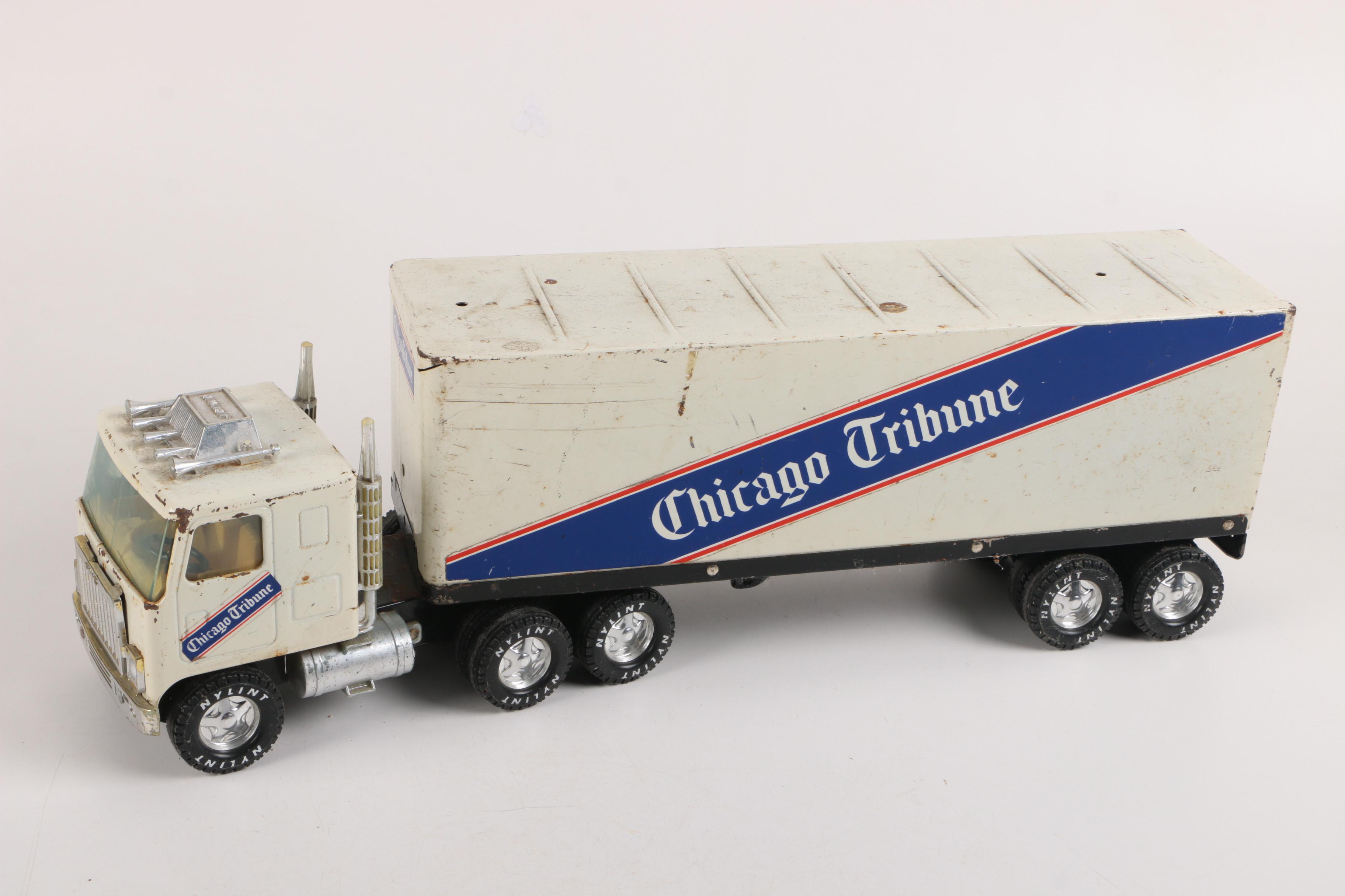 1980s Nylint Pressed Steel "Chicago Tribune" Delivery Truck