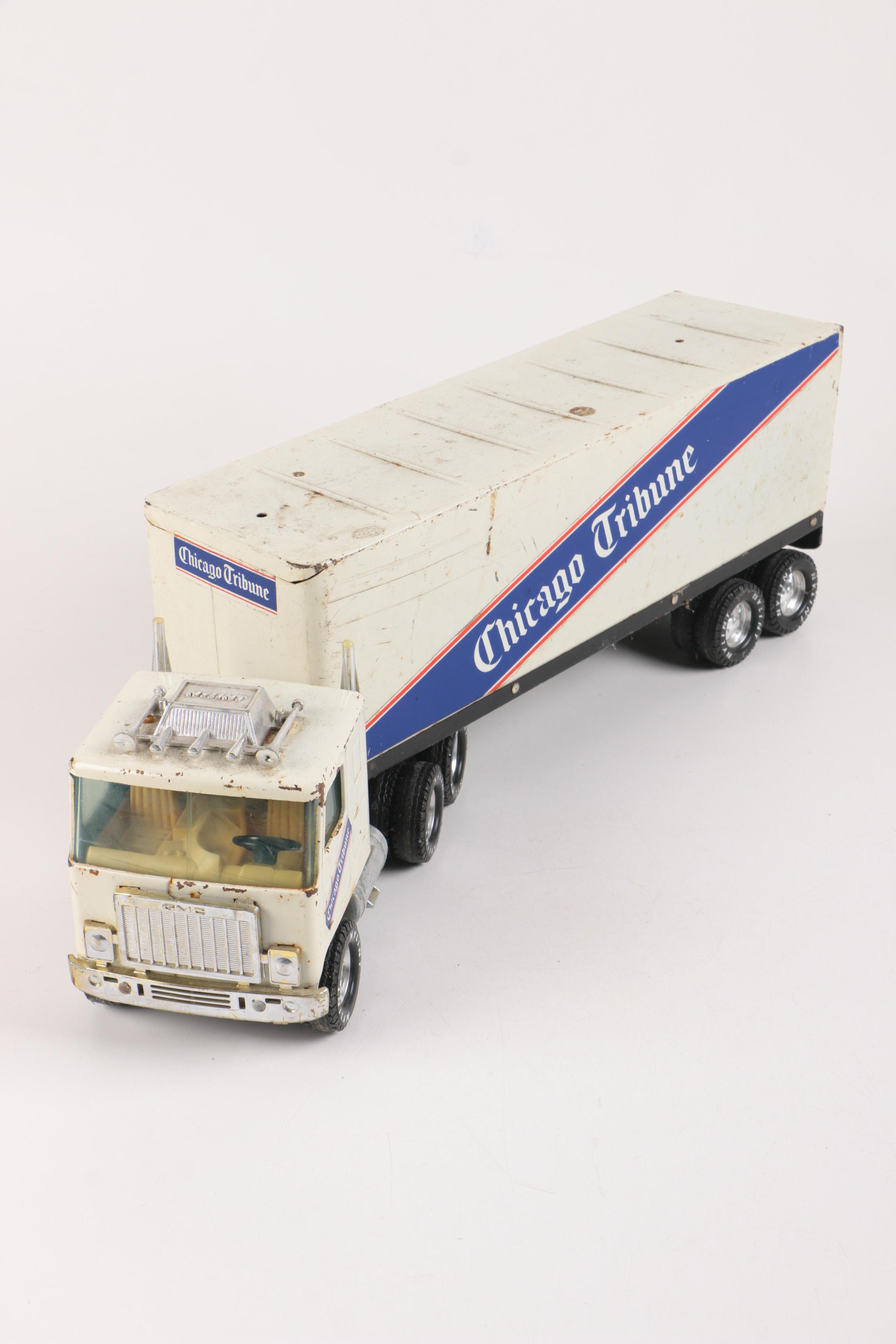 1980s Nylint Pressed Steel "Chicago Tribune" Delivery Truck