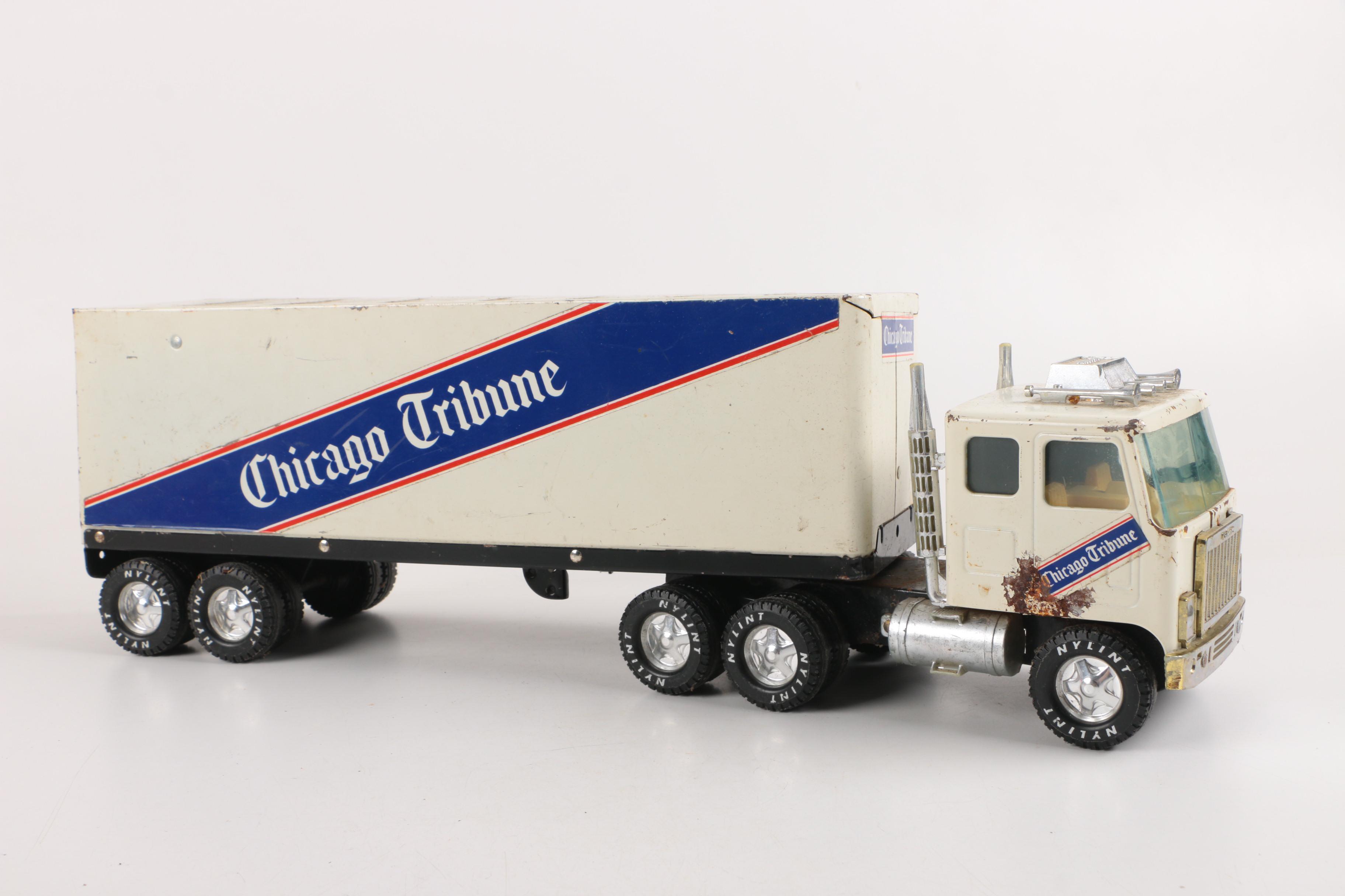 1980s Nylint Pressed Steel "Chicago Tribune" Delivery Truck