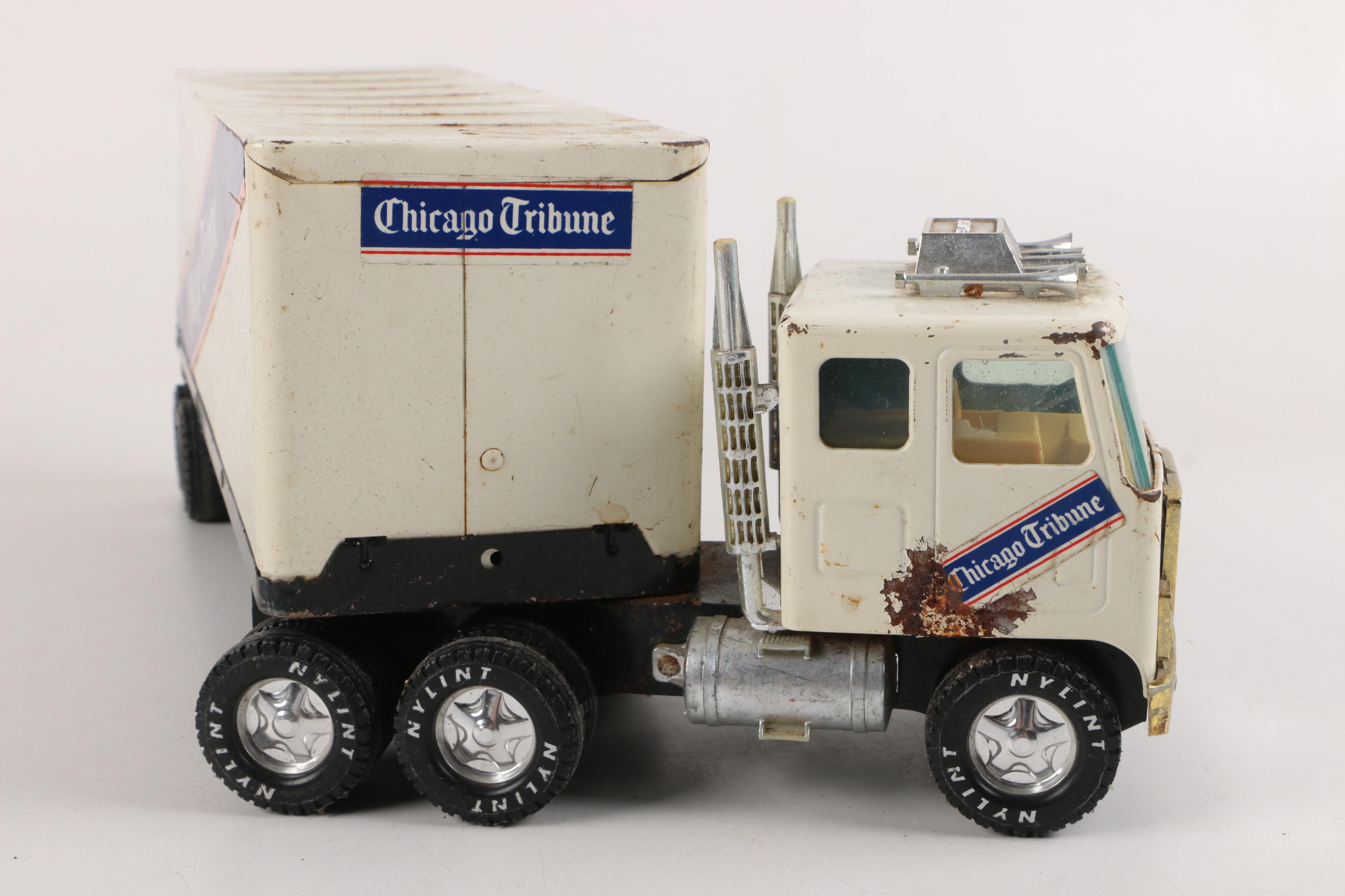 1980s Nylint Pressed Steel "Chicago Tribune" Delivery Truck
