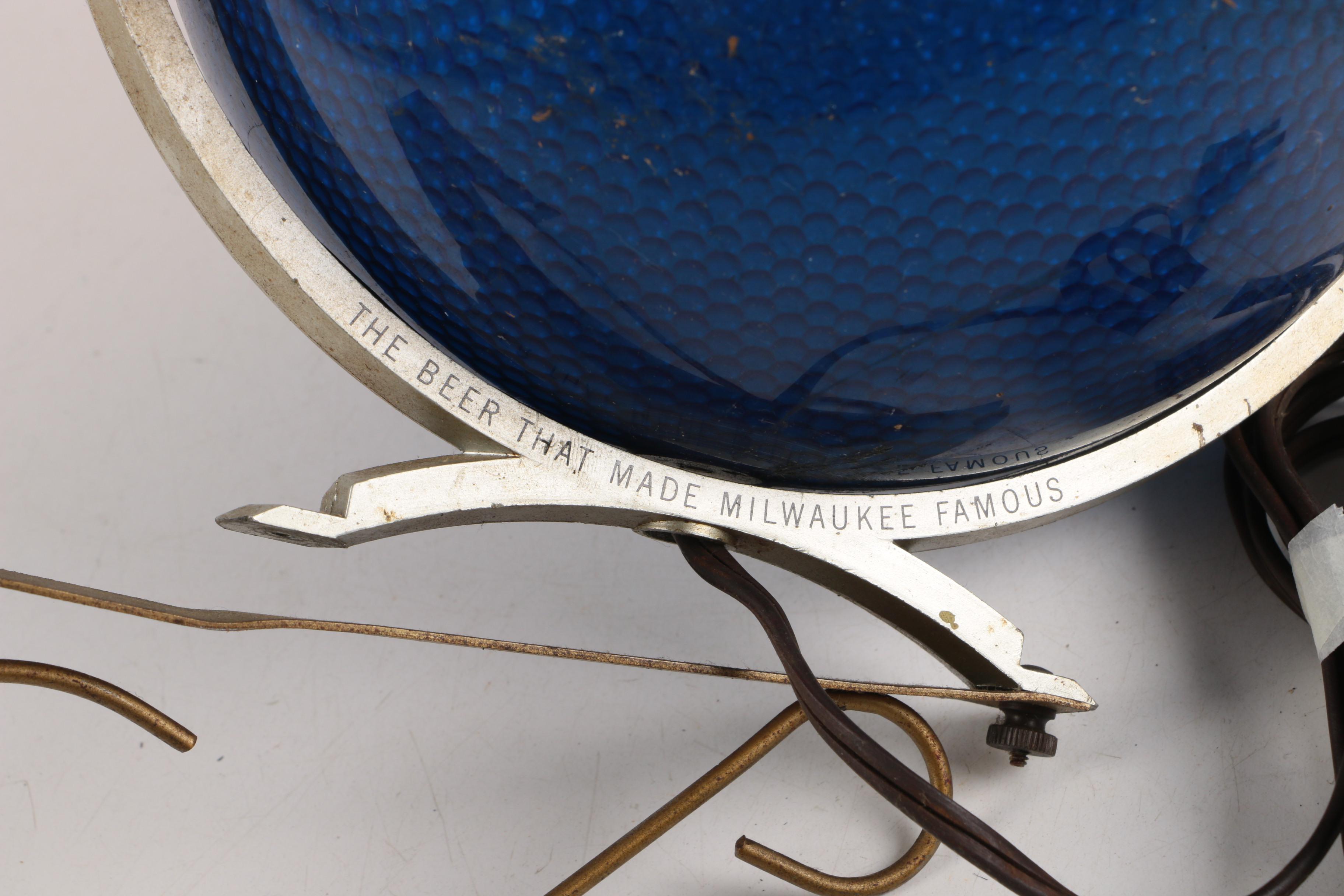 Vintage Schlitz Beer Blue Globe Hanging Light