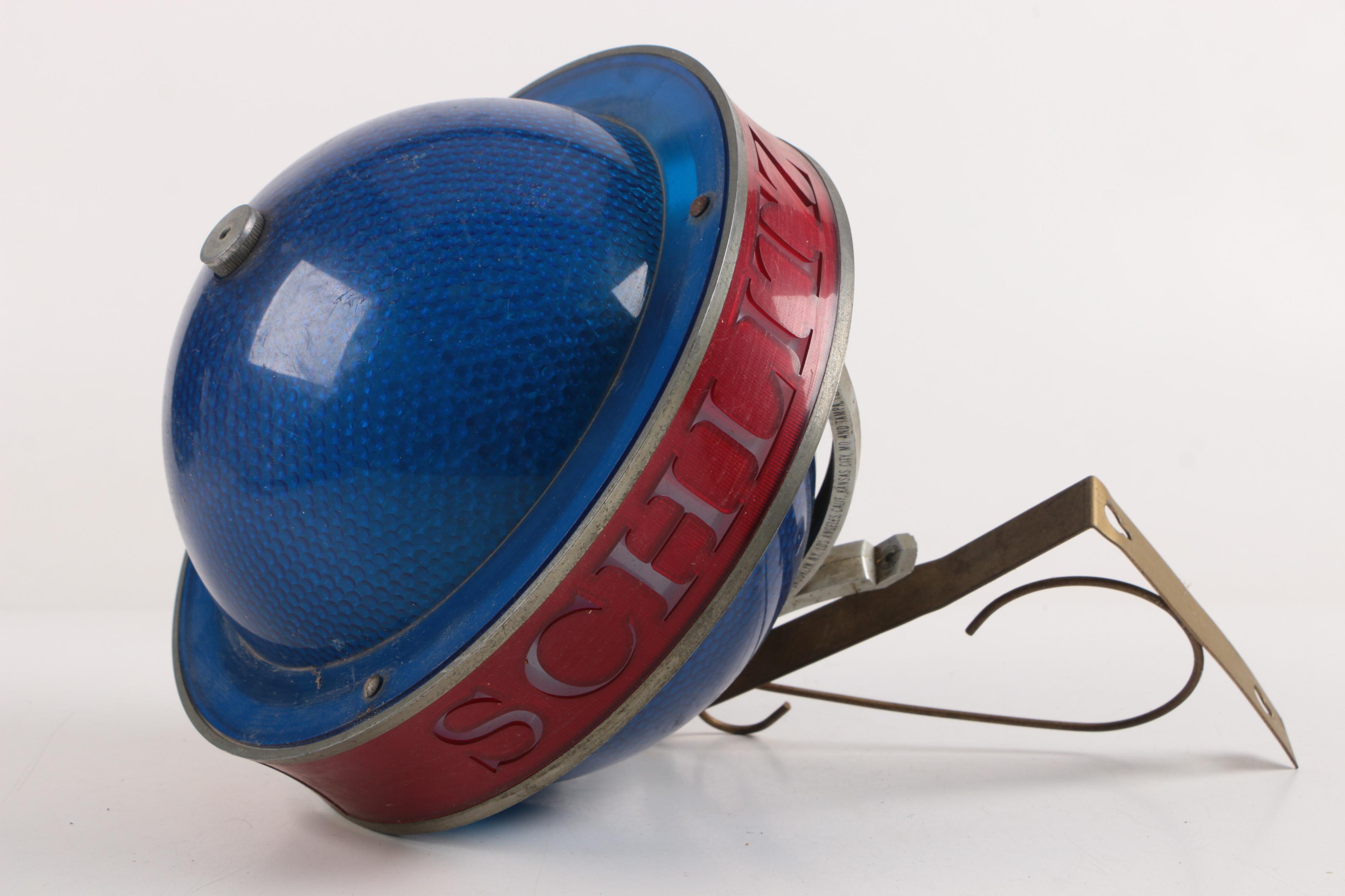 Vintage Schlitz Beer Blue Globe Hanging Light