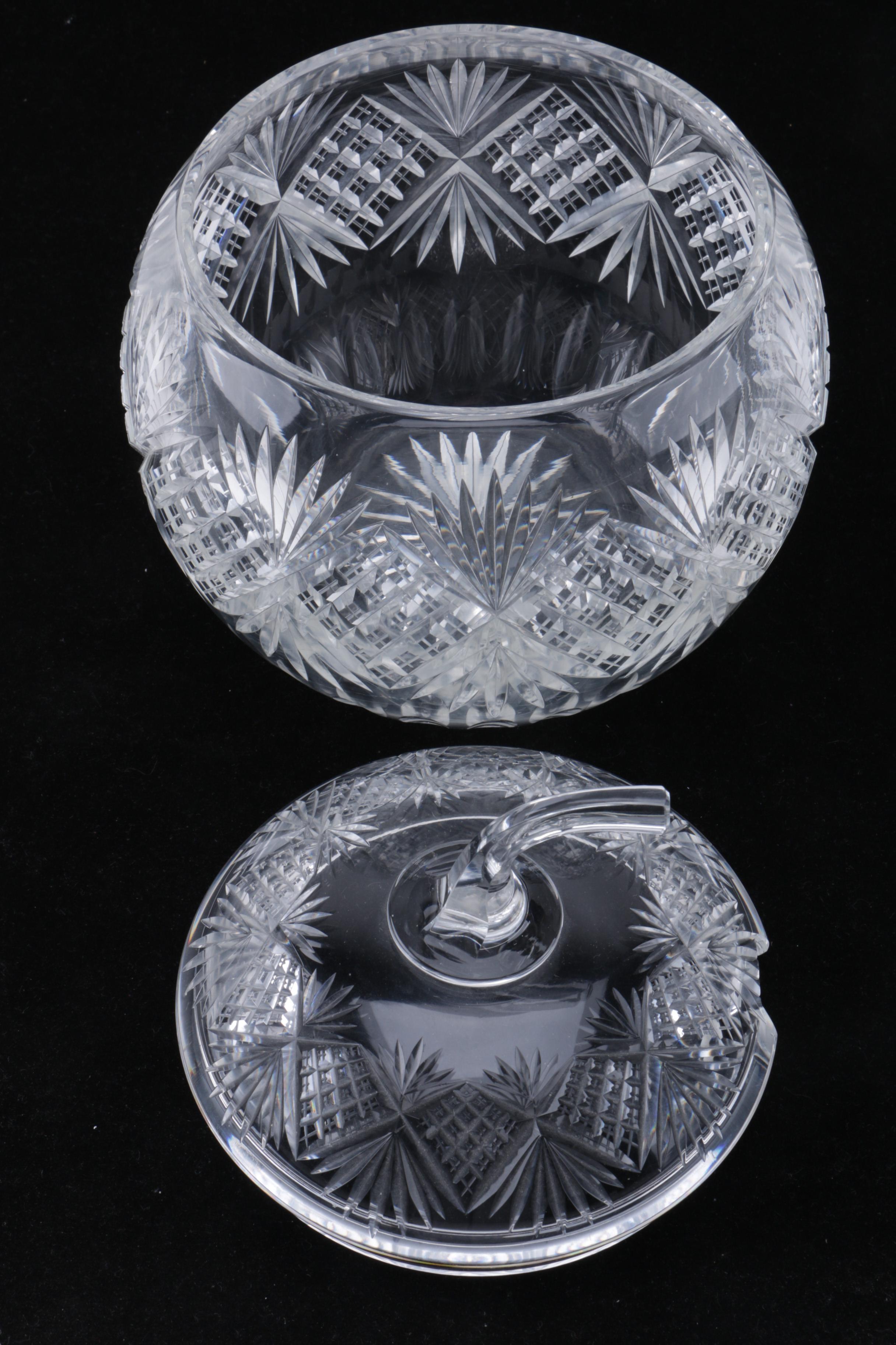 Crystal Apple Shaped Punch Bowl