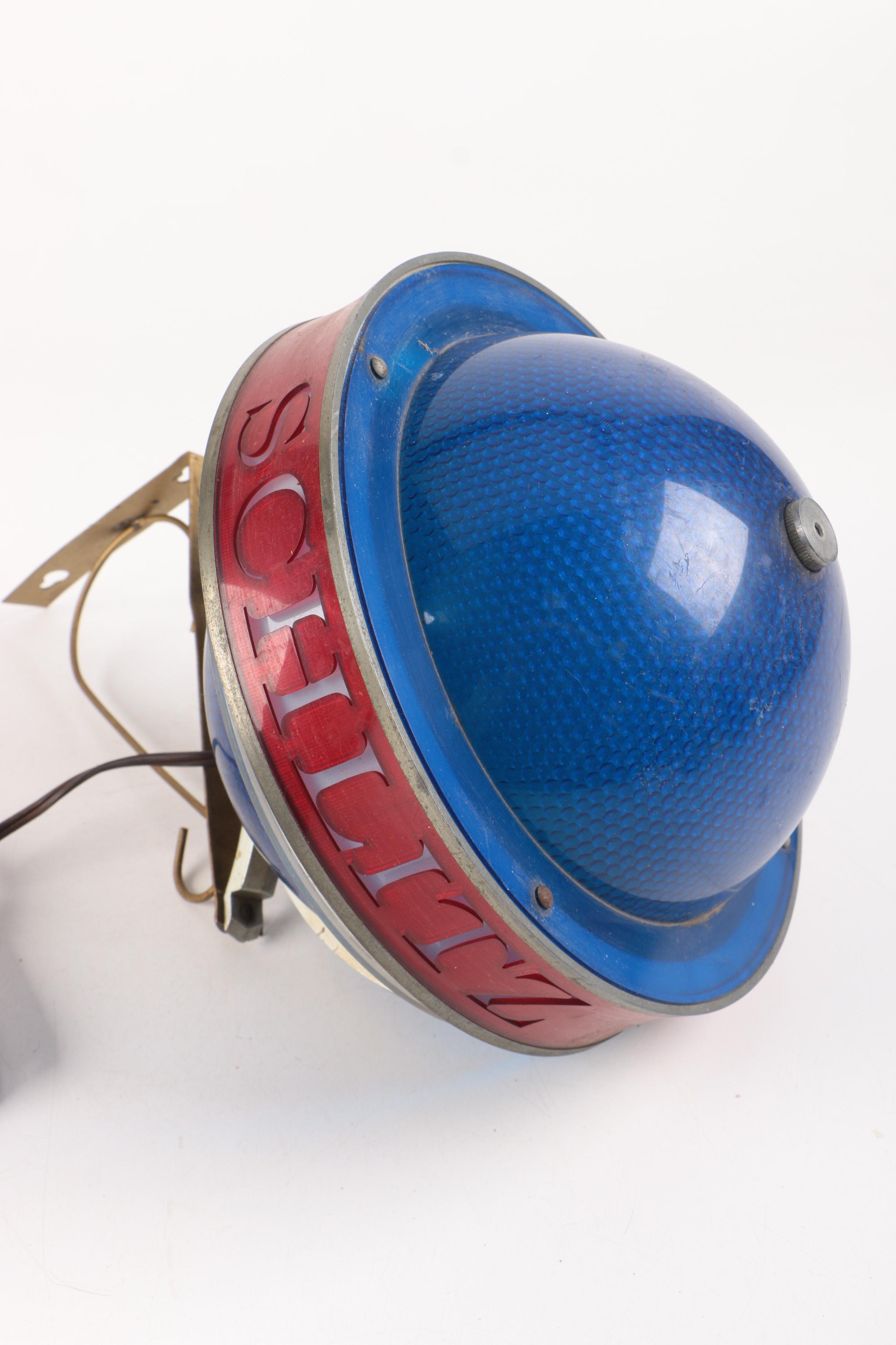 Vintage Schlitz Beer Blue Globe Hanging Light