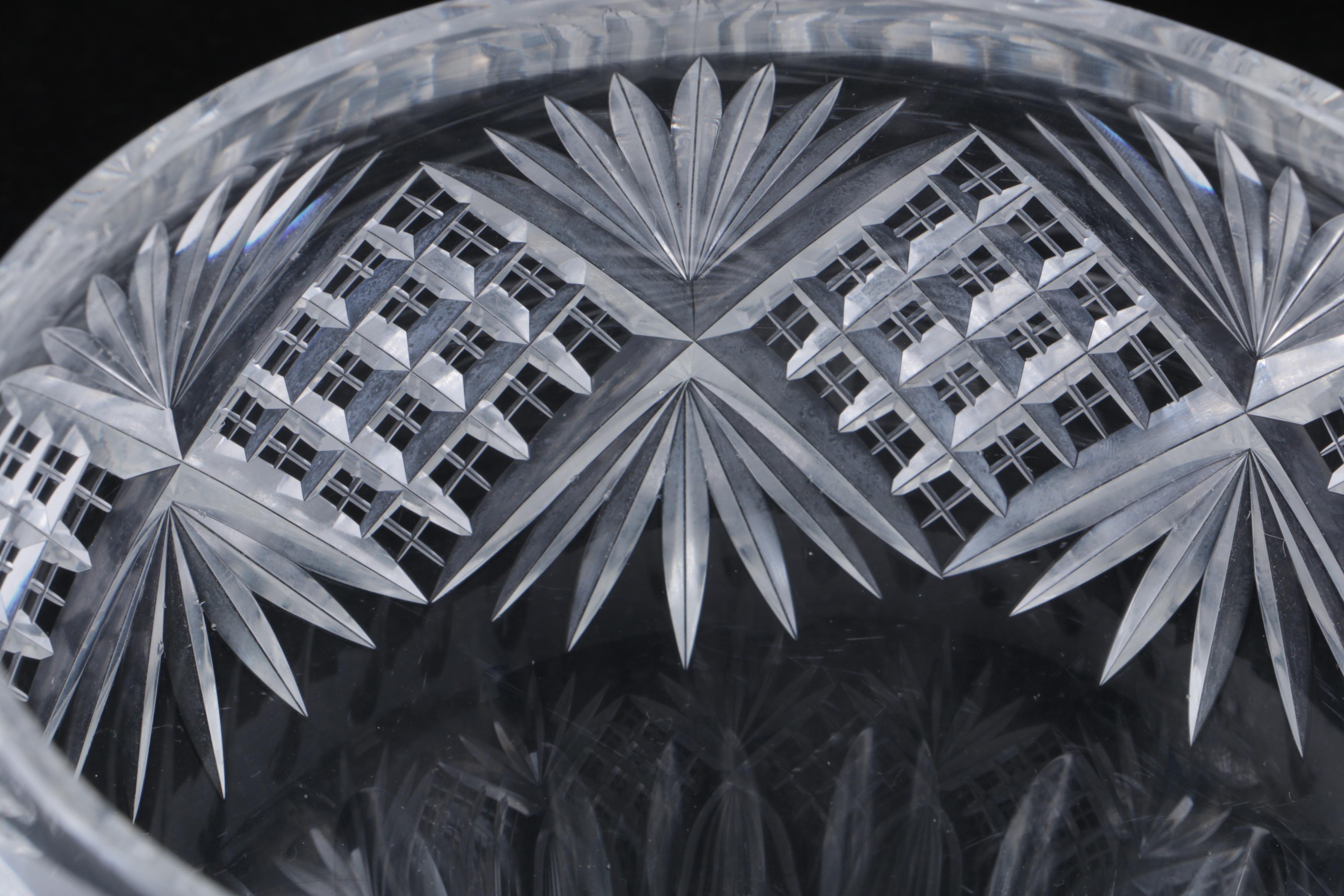 Crystal Apple Shaped Punch Bowl