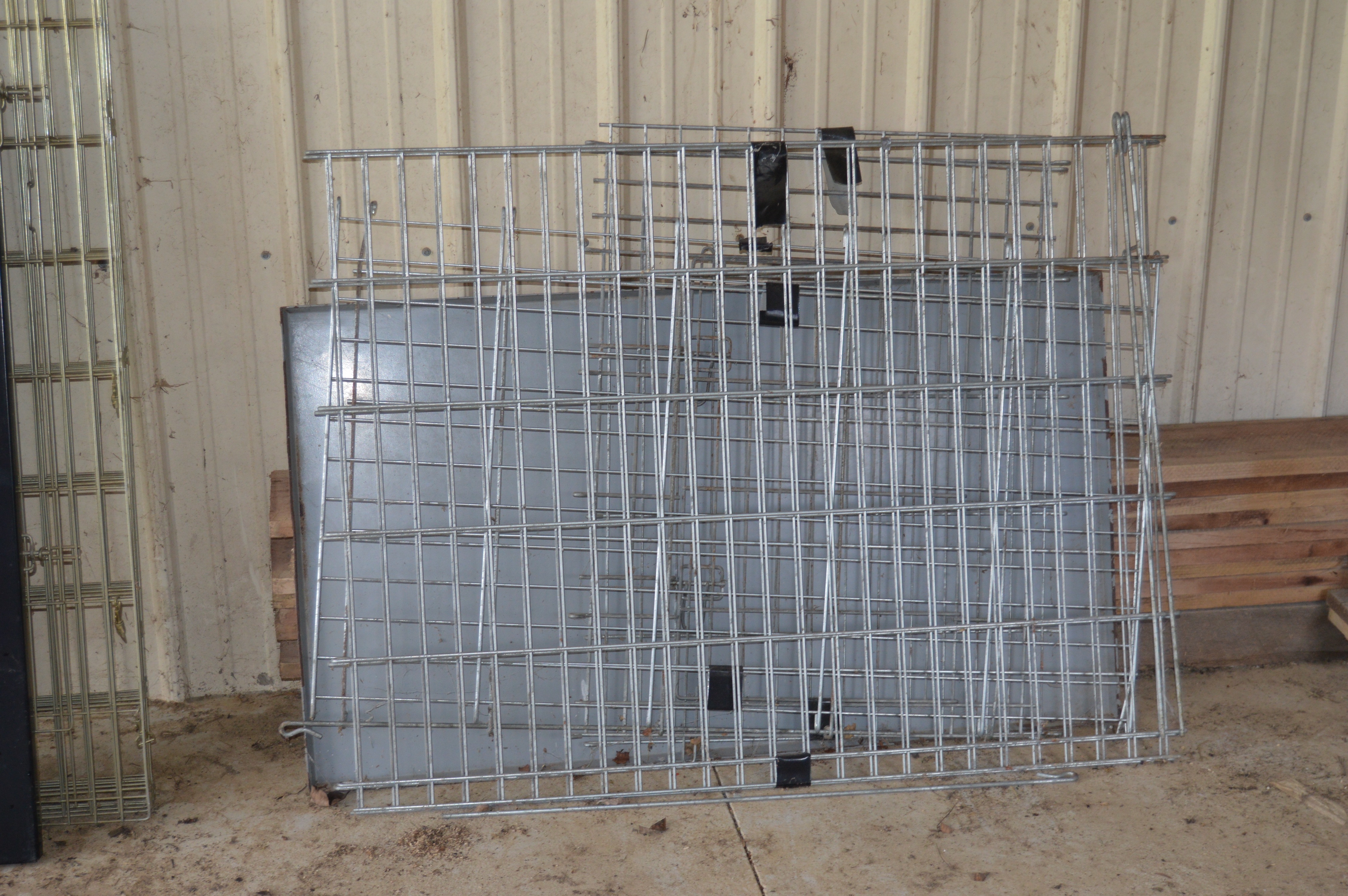 Two Collapsible Metal Dog Crates