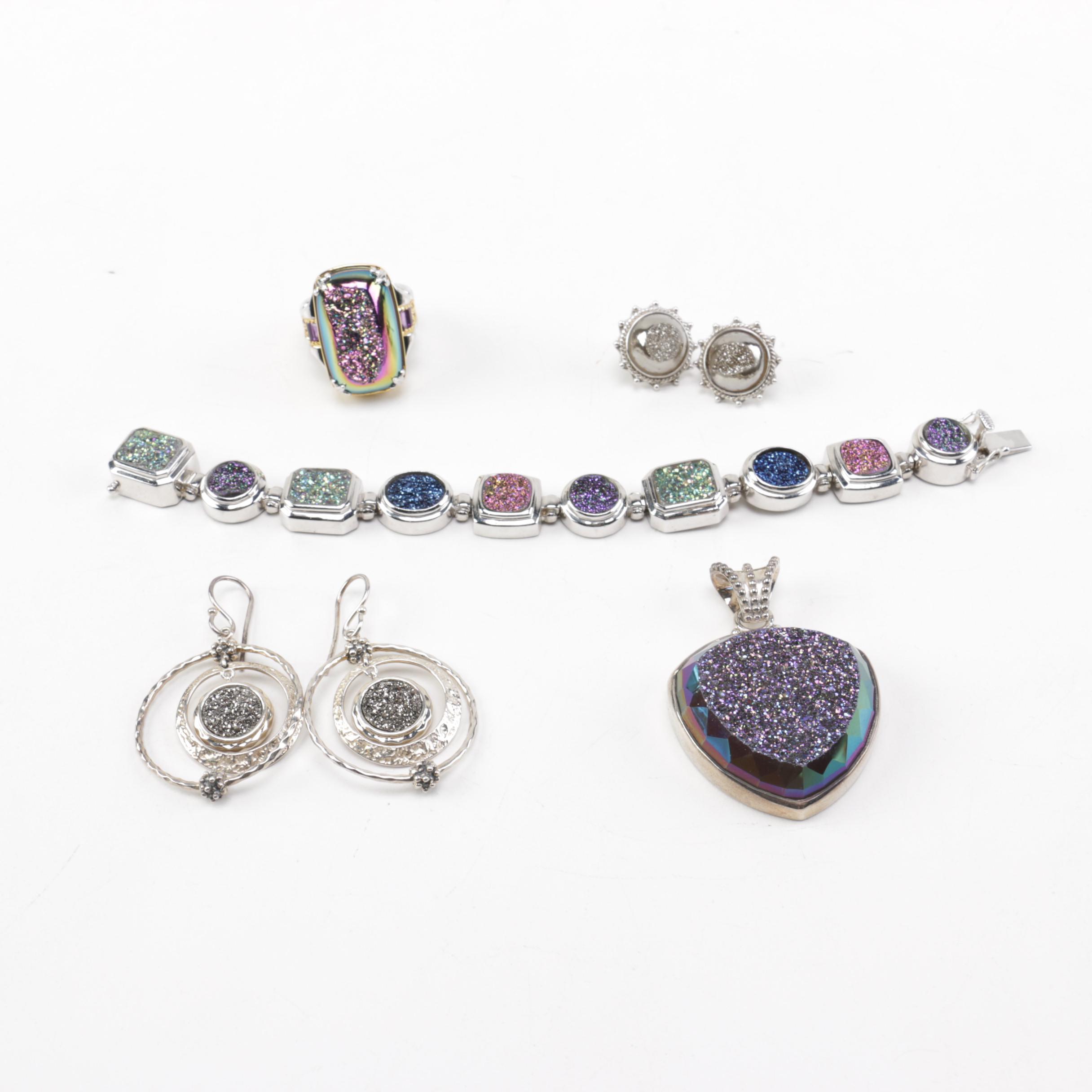 Costume and Sterling Jewelry Featuring Druzy
