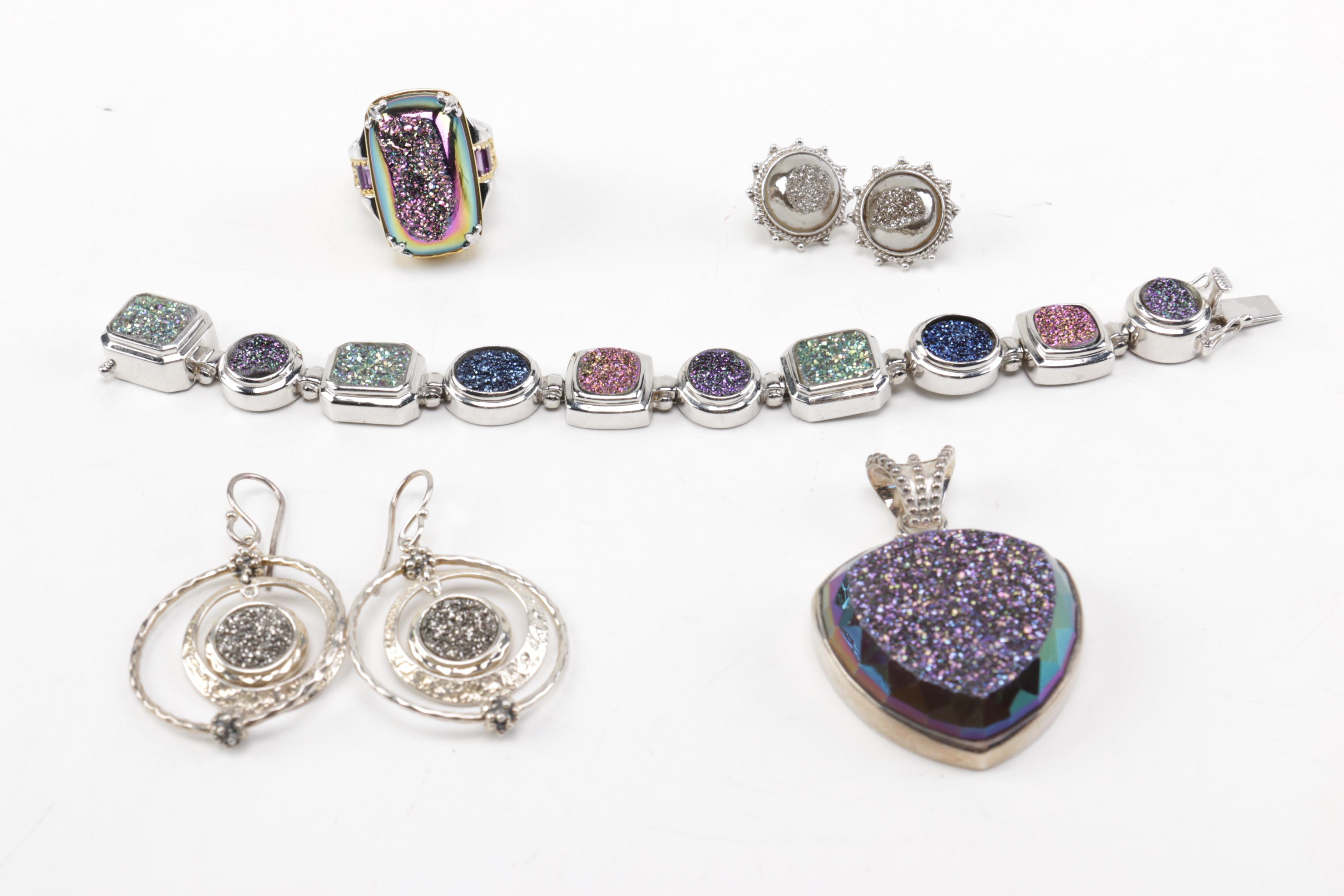 Costume and Sterling Jewelry Featuring Druzy