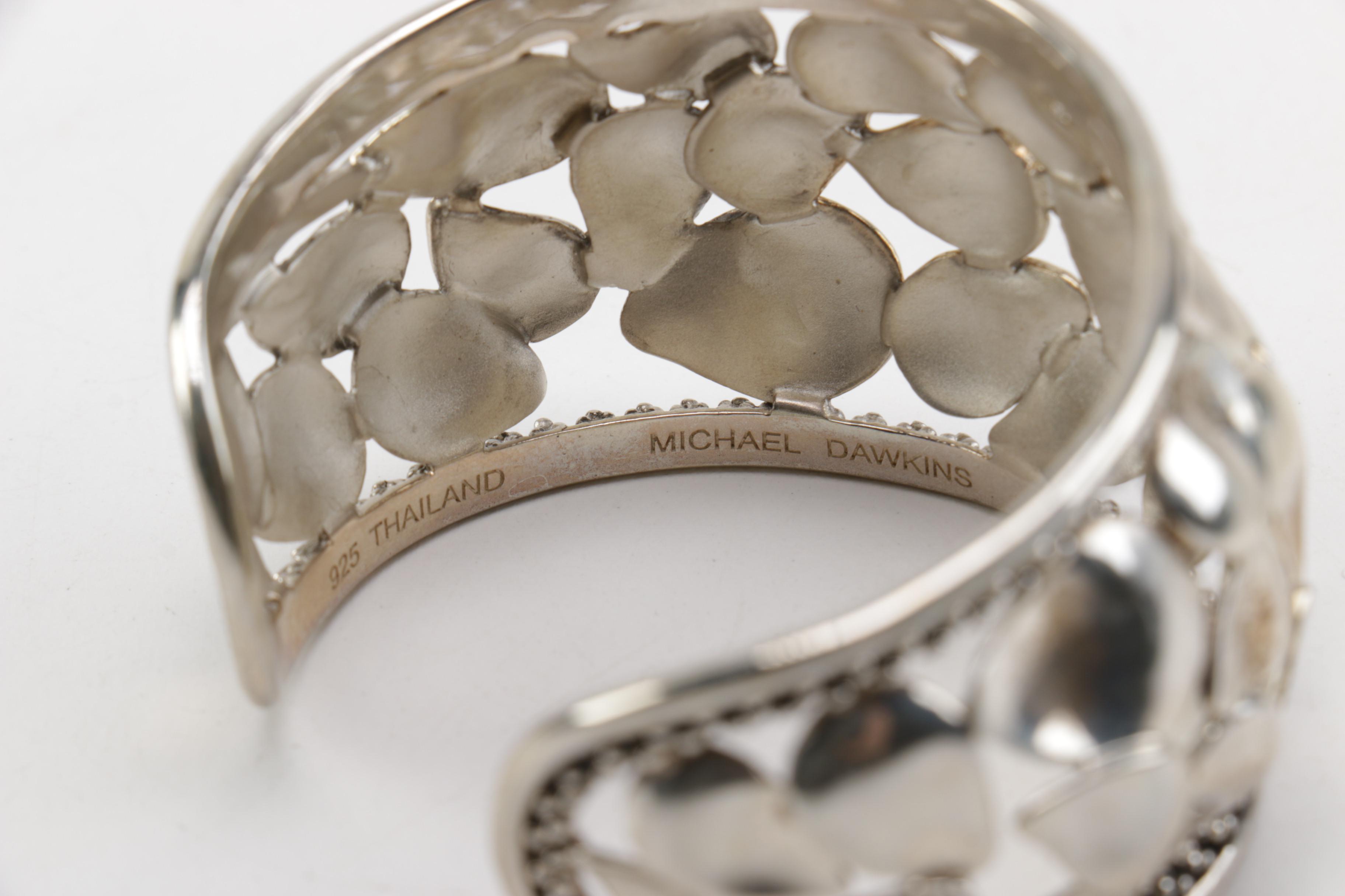 Michael Dawkins Pebbled Sterling Silver Cuff Bracelet